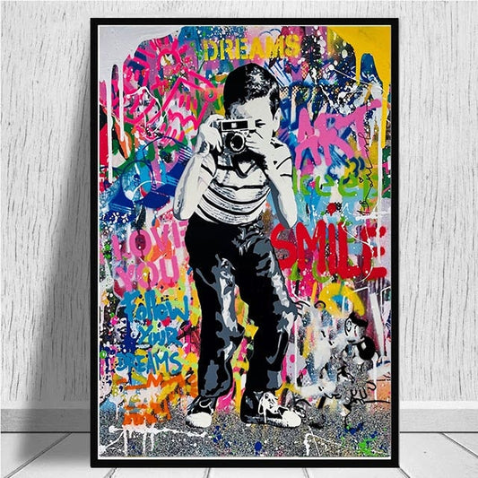 Tableau Mickey Doigt Graffiti – LigneCreator