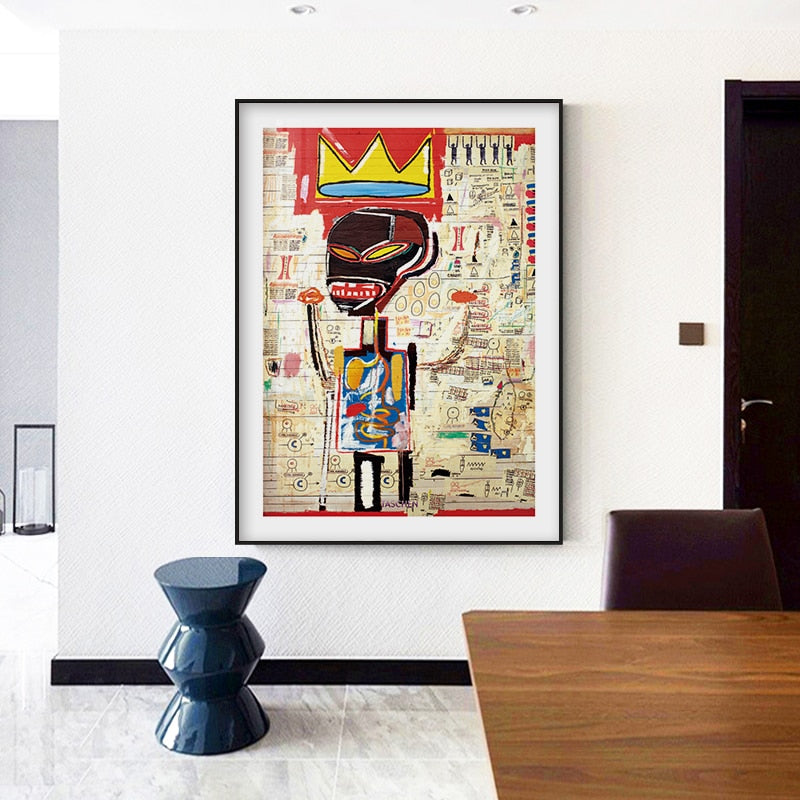 Tableau Jean Michel Basquiat Le Roi-LigneCreator
