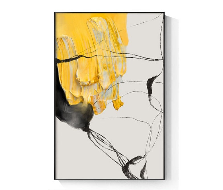 Tableau Moderne avec du Jaune-LigneCreator