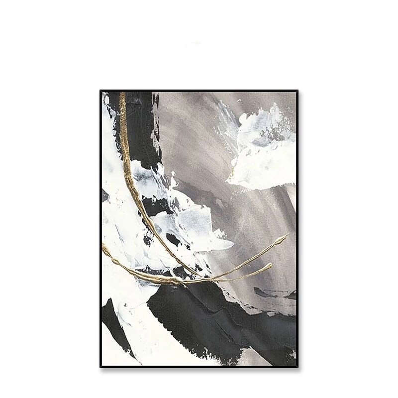Tableau Noir et Blanc Design Abstrait-LigneCreator