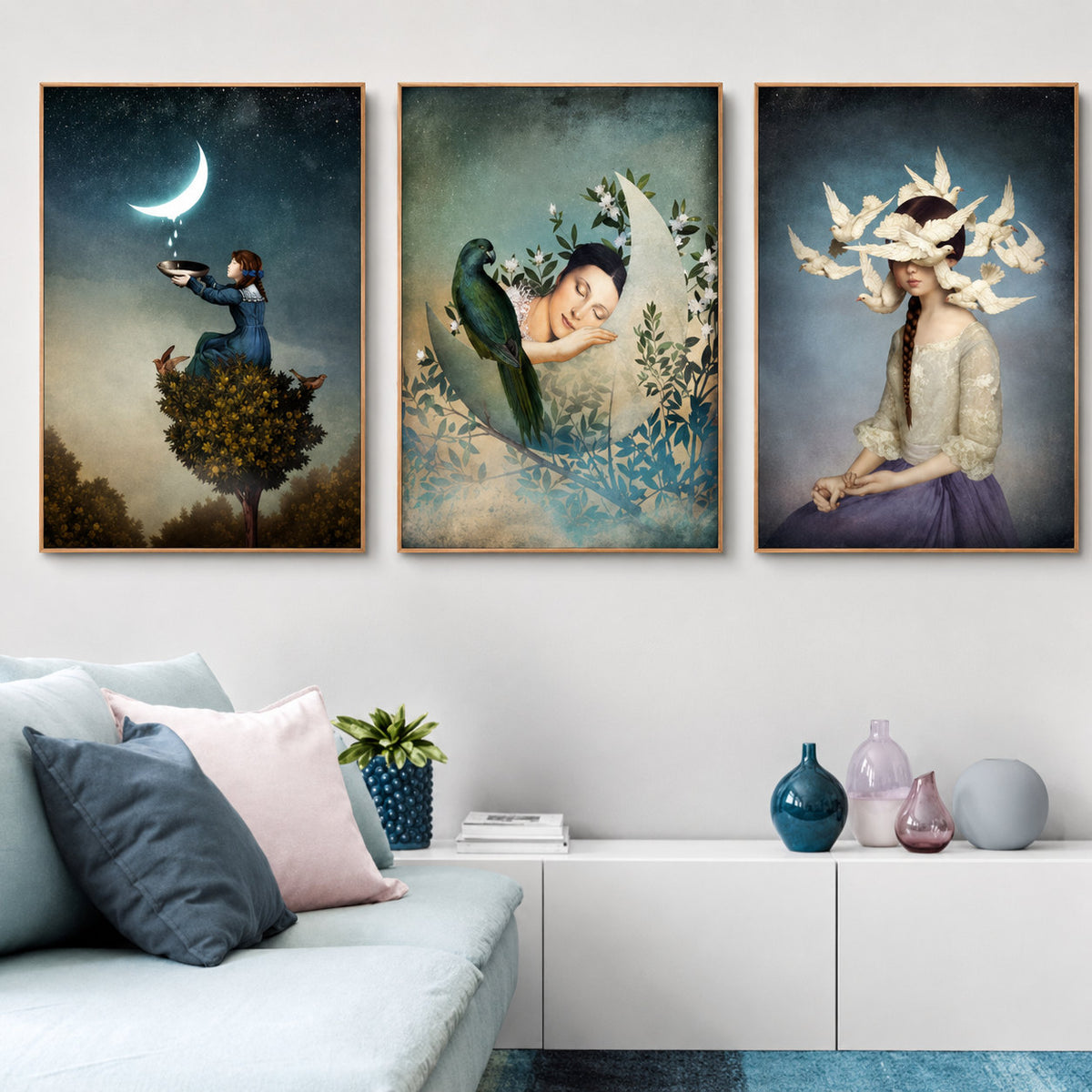 Tableau Peinture Fille salon