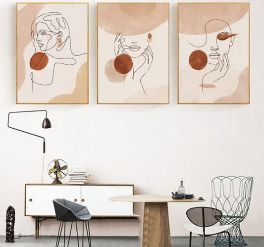 Tableau art contemporain portrait femme home sweet home - Art design  contemporain/Tableau art design abstrait et contemporain - decoroots