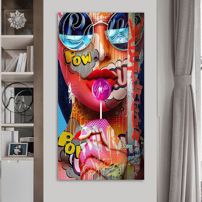 Tableau Pop Art Femme Retro