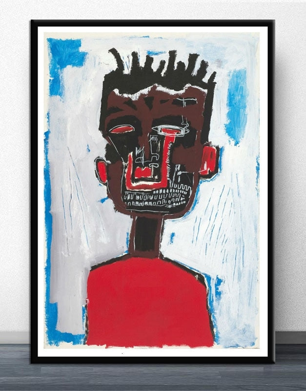 Tableau Street Art Autoportrait Basquiat-LigneCreator