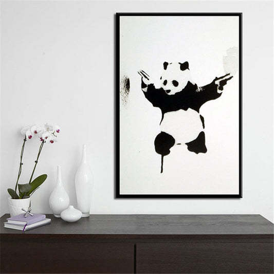 Tableau Street Art Banksy Panda-LigneCreator