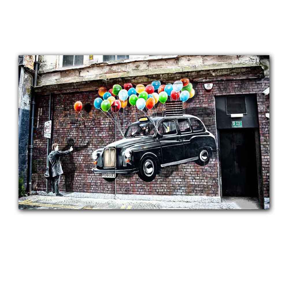 Tableau Street Art Banksy Taxi-LigneCreator