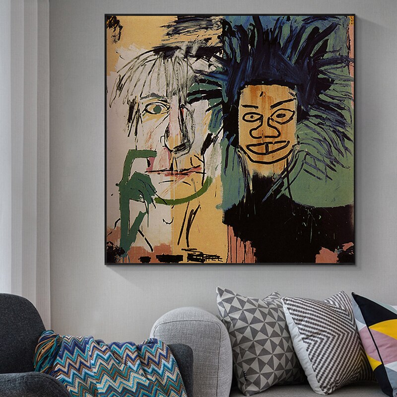 Tableau Street Art Basquiat Warhol-LigneCreator
