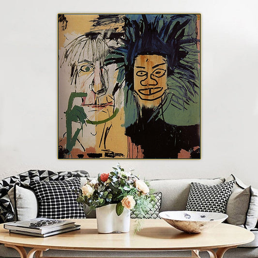 Tableau Street Art Basquiat Warhol-LigneCreator