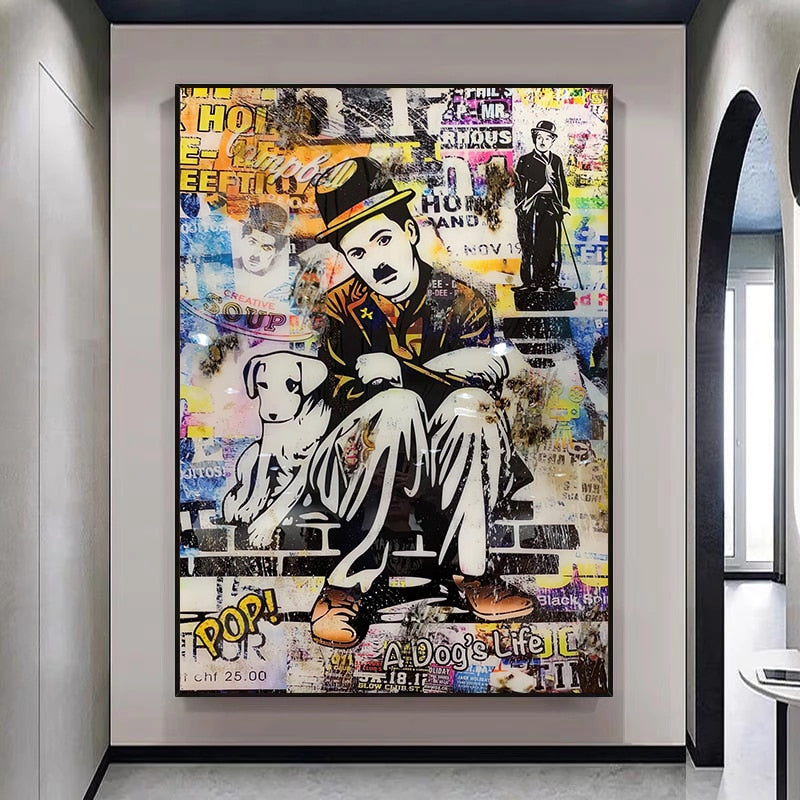 Tableau Street Art Chaplin-LigneCreator