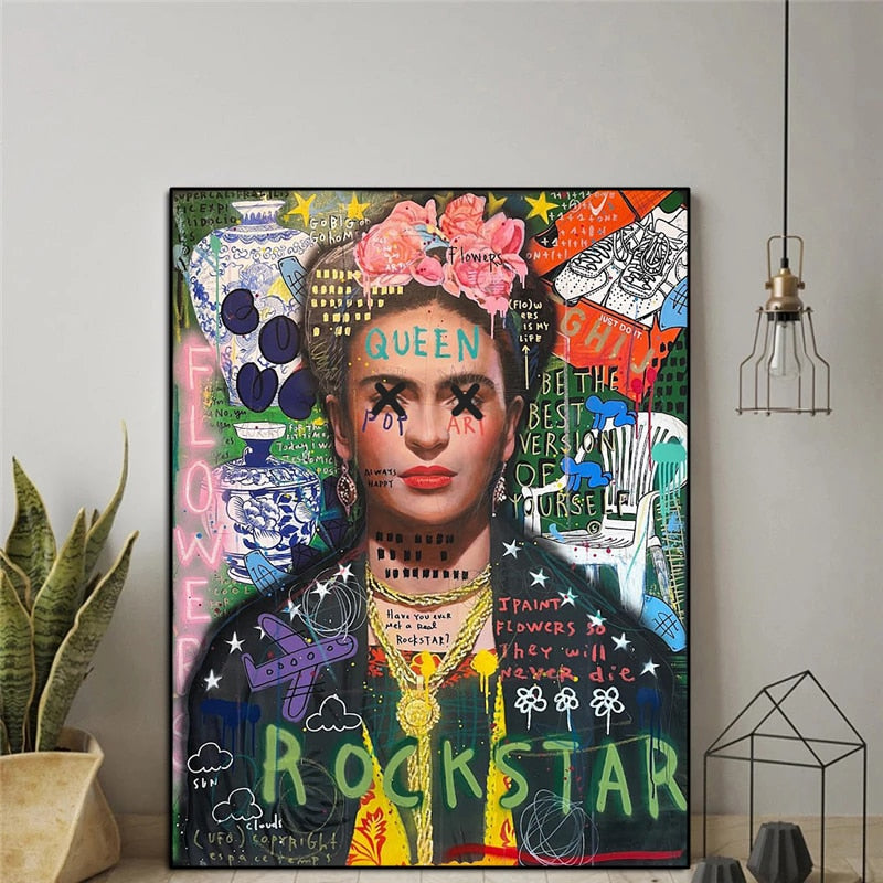 Tableau Street Art Frida Kahlo-LigneCreator