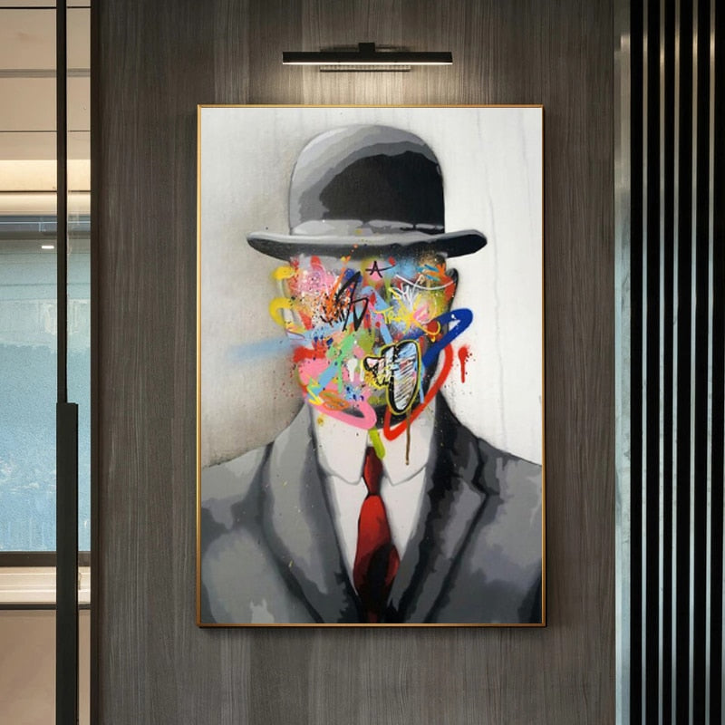 Tableau Street Art Graffiti Magritte-LigneCreator