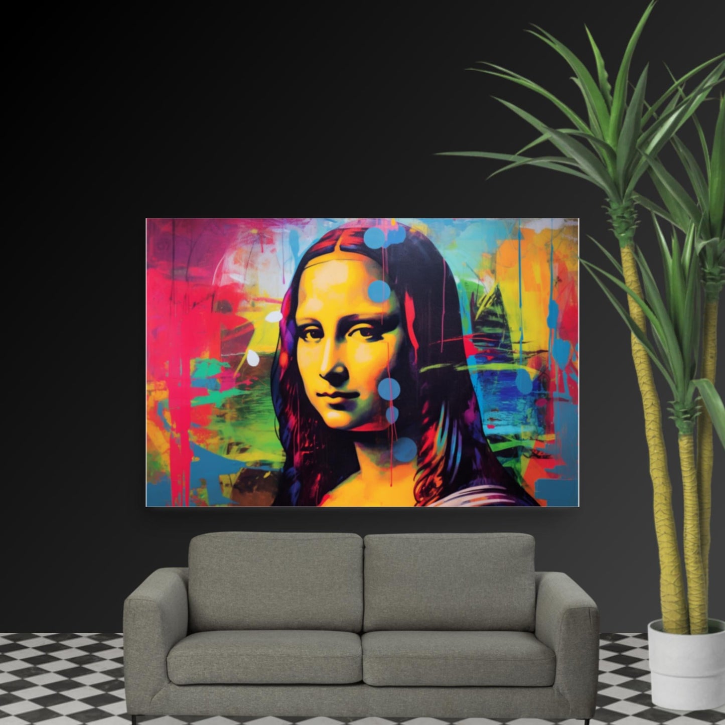Tableau Street Art Mona Lisa-LigneCreator