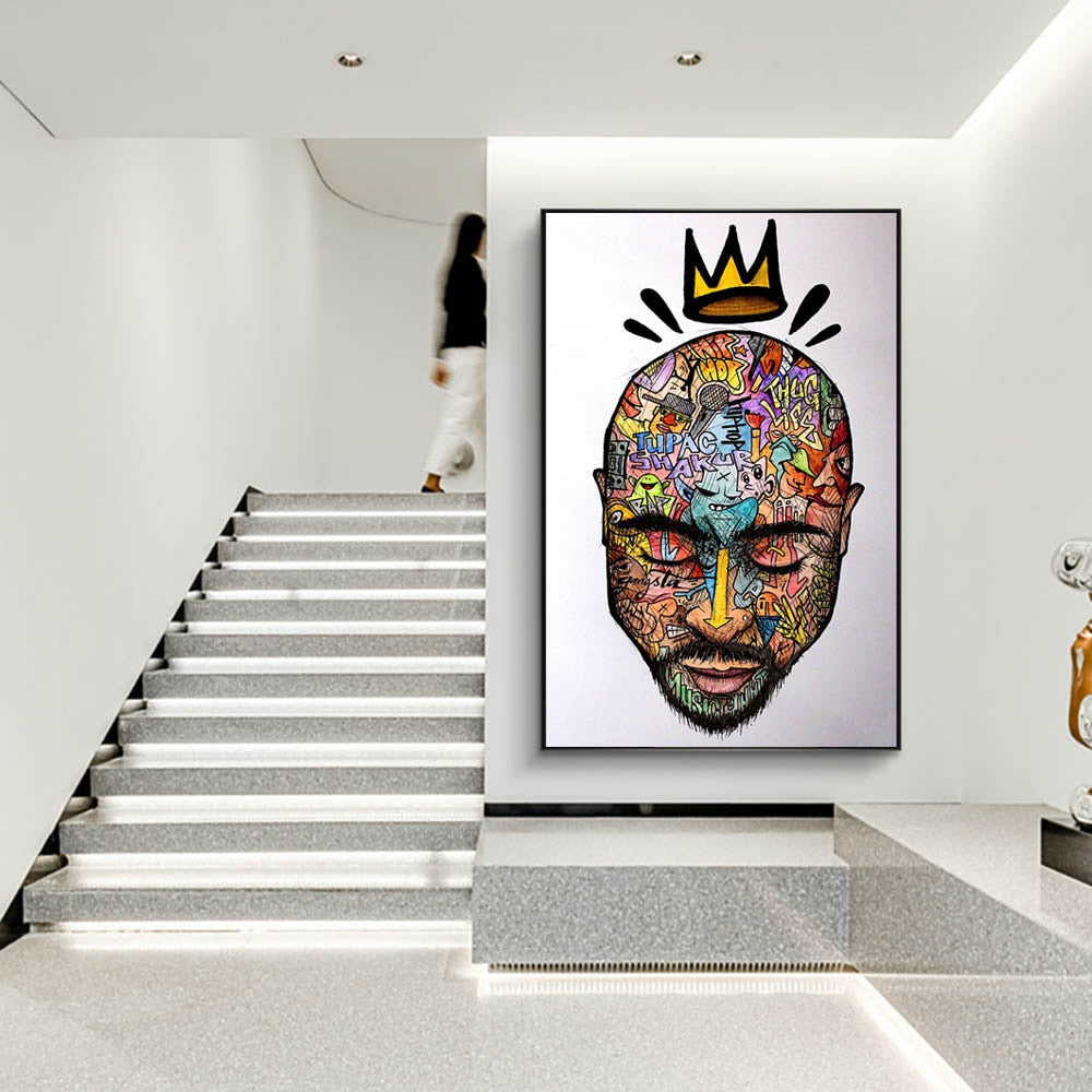 tableau Street Art Tupac-LigneCreator