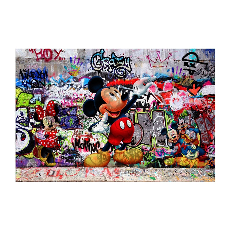 Tableau Street Graffiti Pop Art Mickey