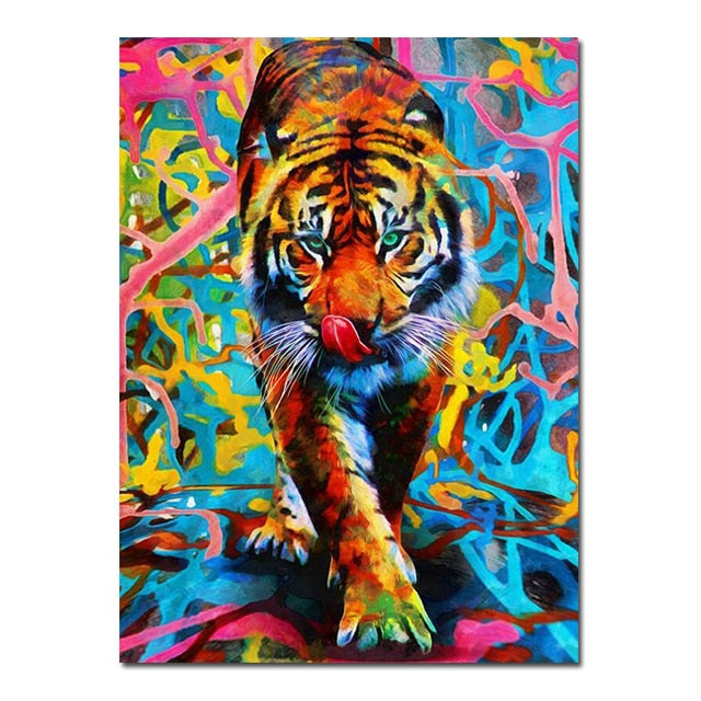 Tableau tigre pop art