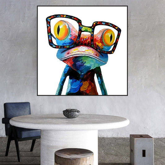 Toile multicolore grenouille-LigneCreator