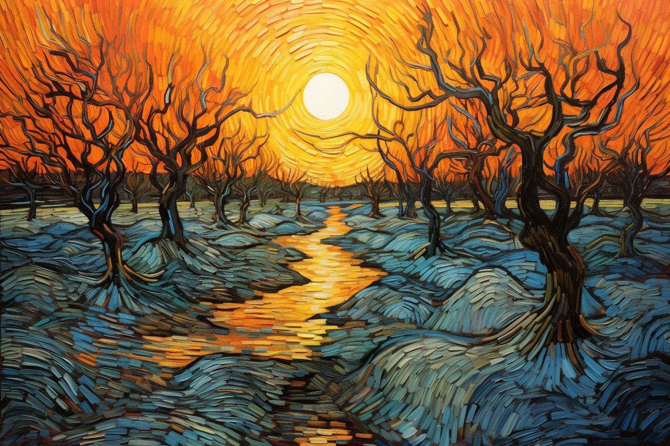 Tableau Van Gogh Orange