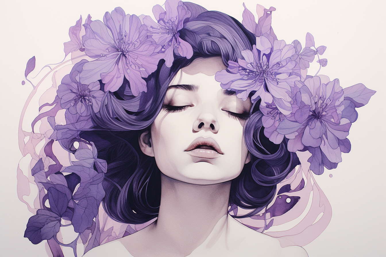 Tableau Fleur Violette
