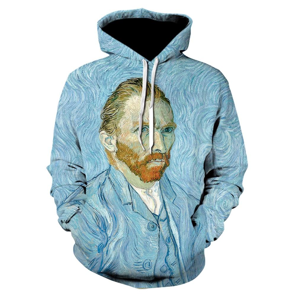 Hoodie Art Van Gogh Autoportrait Imprimé
