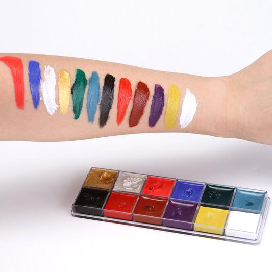 12 couleurs de maquillage gras peinture corporelle peinture à lhuile pour  le visage Body Paint, peinture à lhuile professio