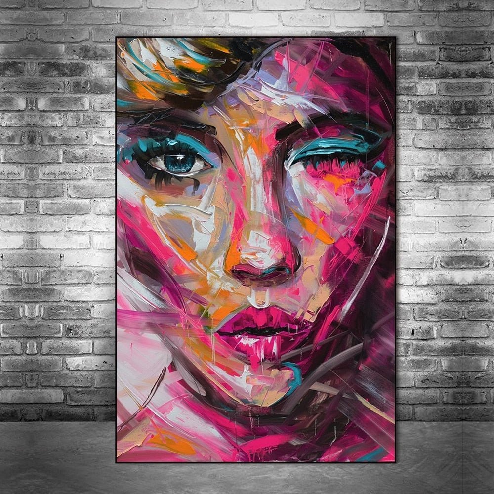 Peinture Femme Visage Abstrait