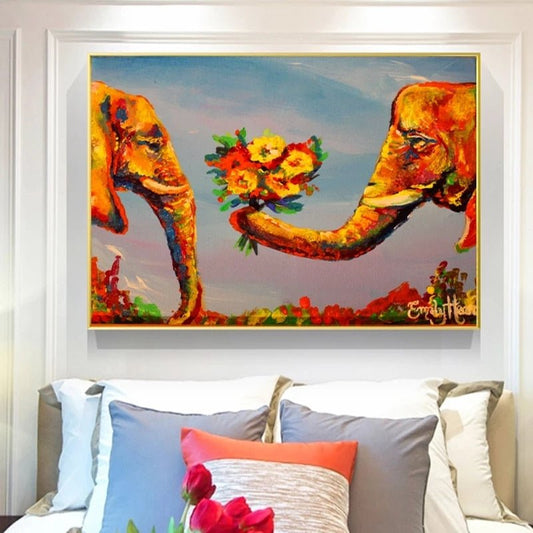 Peinture Pop Art Éléphant