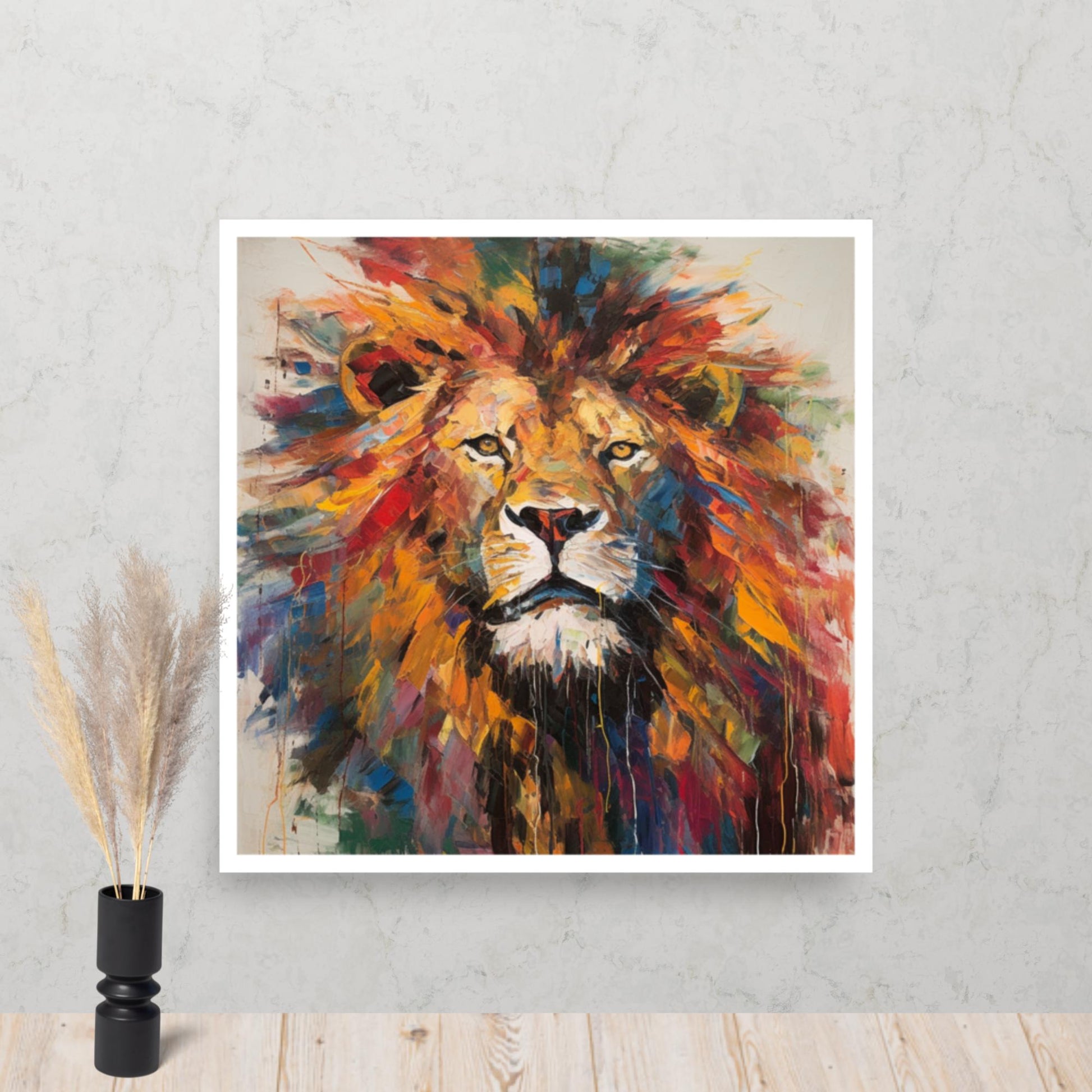 Peinture Portrait Lion