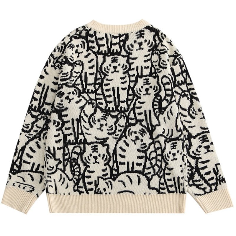 Pull Dessin Chat