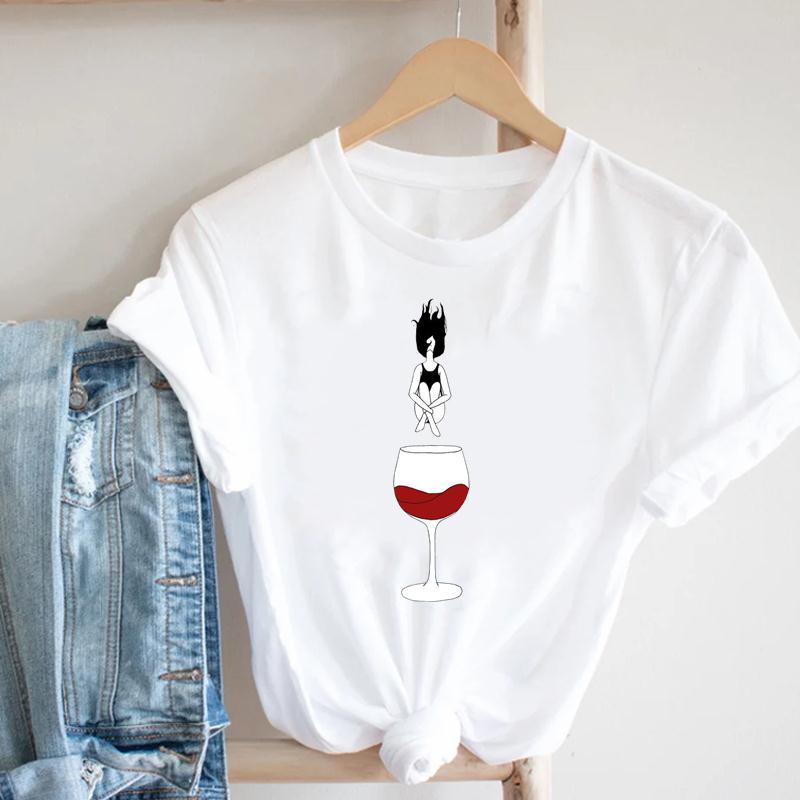 T-shirt Blanc Femme Dessin