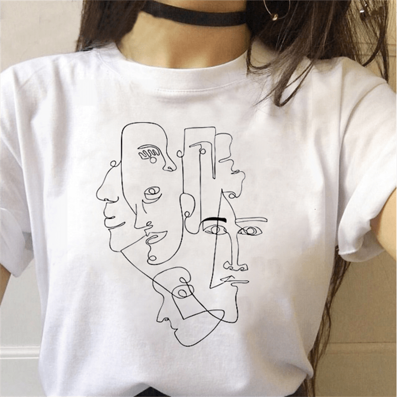 T-shirt Dessin Abstrait Minimalisme
