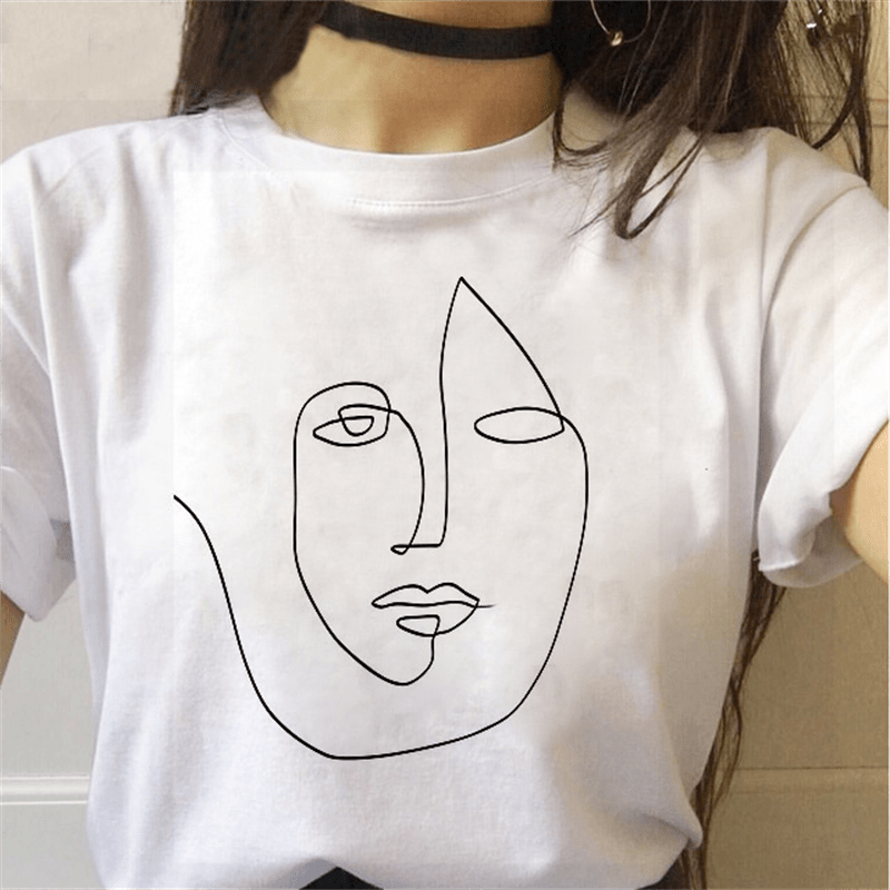T-shirt Dessin Cubisme