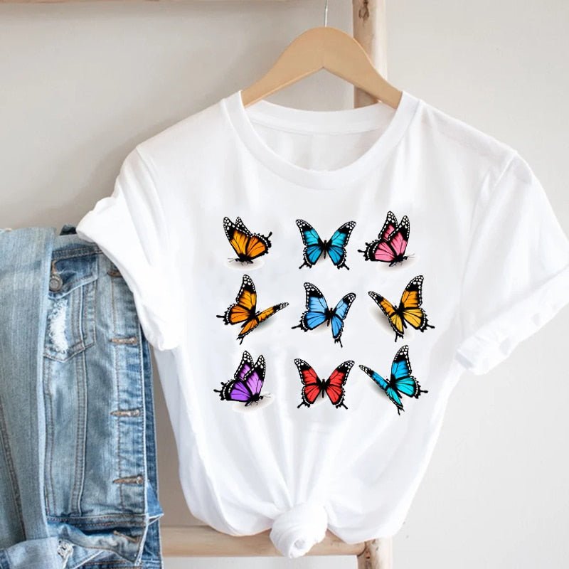 T-shirt Dessin Papillons