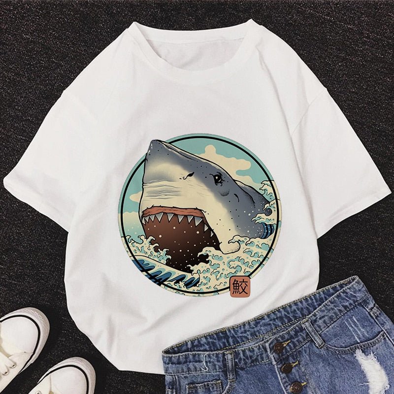 T-shirt Dessin Requin