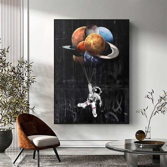Tableau Astronaute Ballon