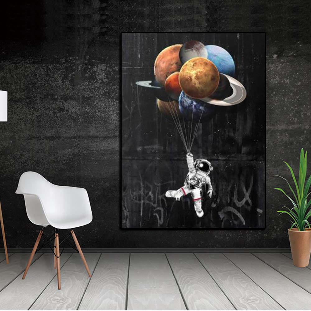 Tableau Astronaute Ballon