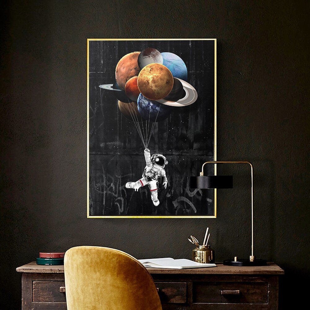 Tableau Astronaute Ballon