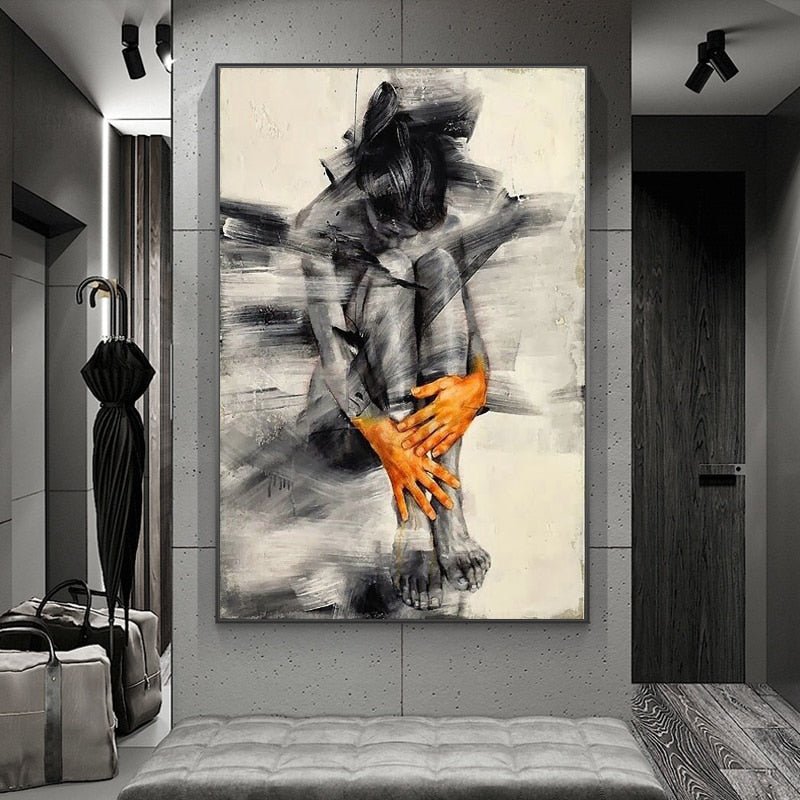 Tableau Corps de Femme Abstrait