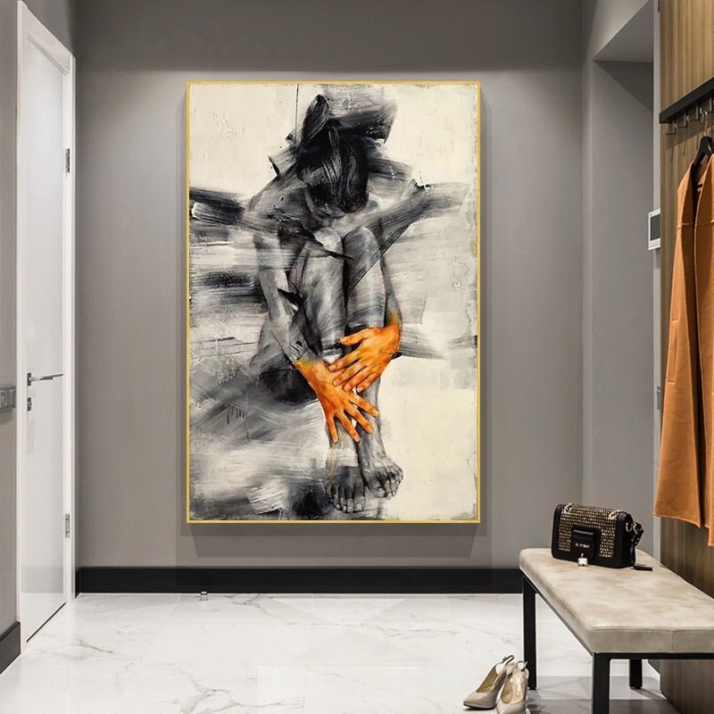 Tableau Corps de Femme Abstrait