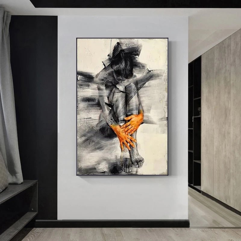 Tableau Corps de Femme Abstrait