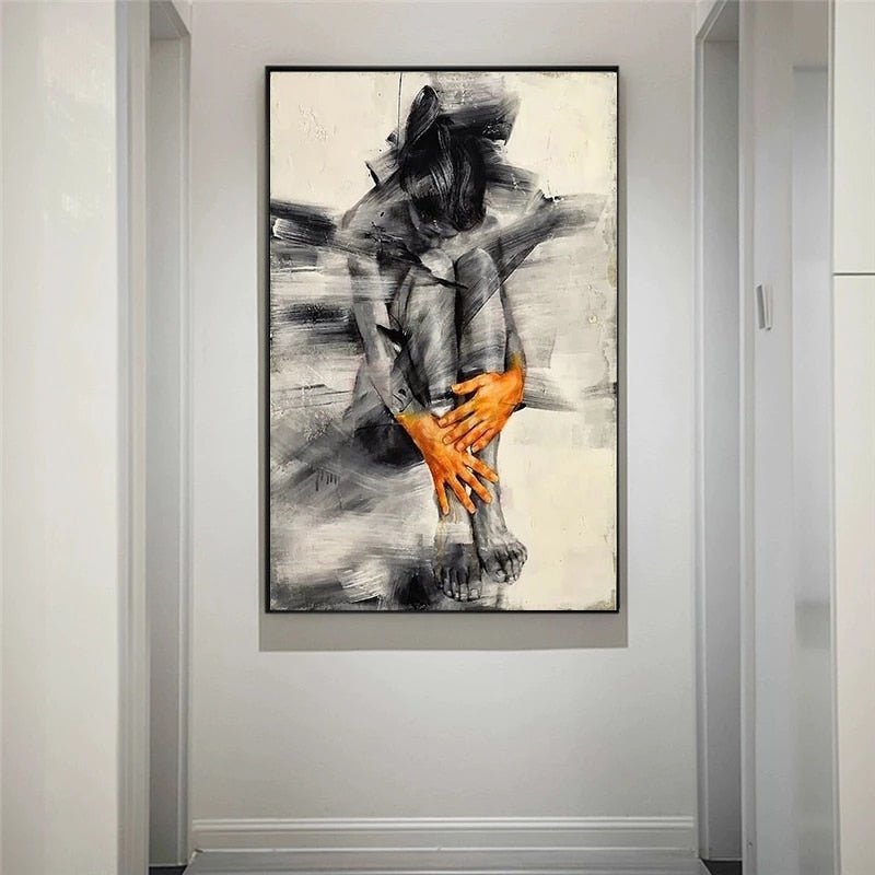 Tableau Corps de Femme Abstrait