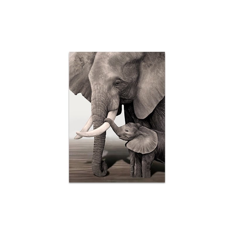 Tableau d'Elephant sur Toile