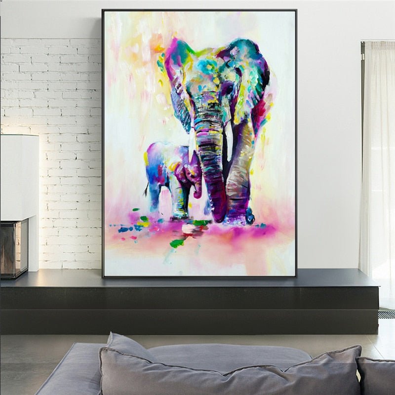 Tableau éléphant pop art sur toile